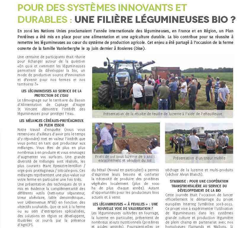 Bilan de la journée légumineuses à Rosières