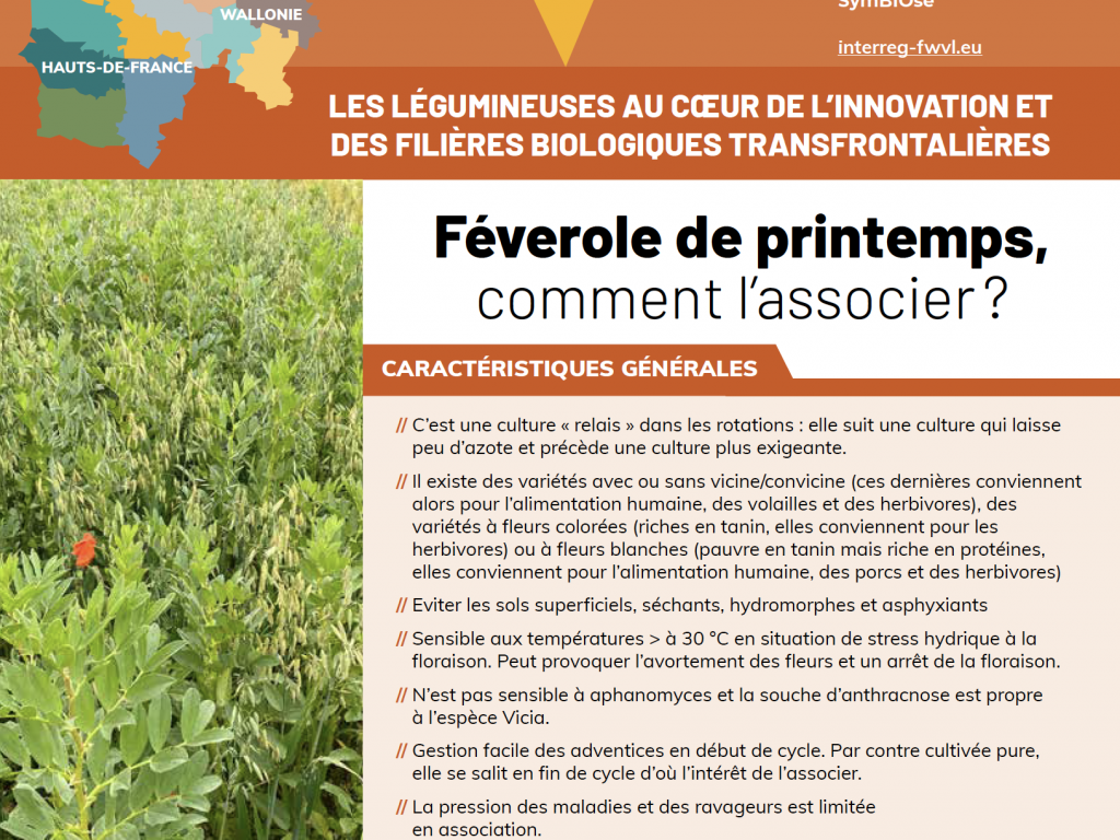 SymBIOse – Féverole de printemps, comment l’associer ? (2022)