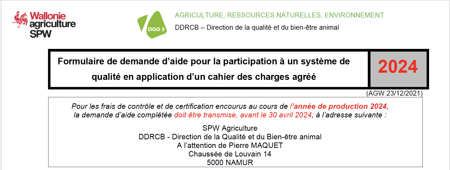 Aides à la Certification – demande à renvoyer avant le 30/04 !